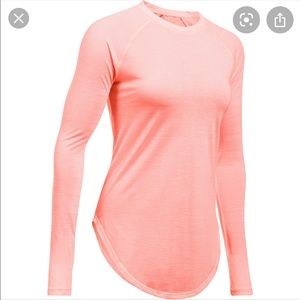 Under Armour Pink Breathe Stripe Open Back Top--M